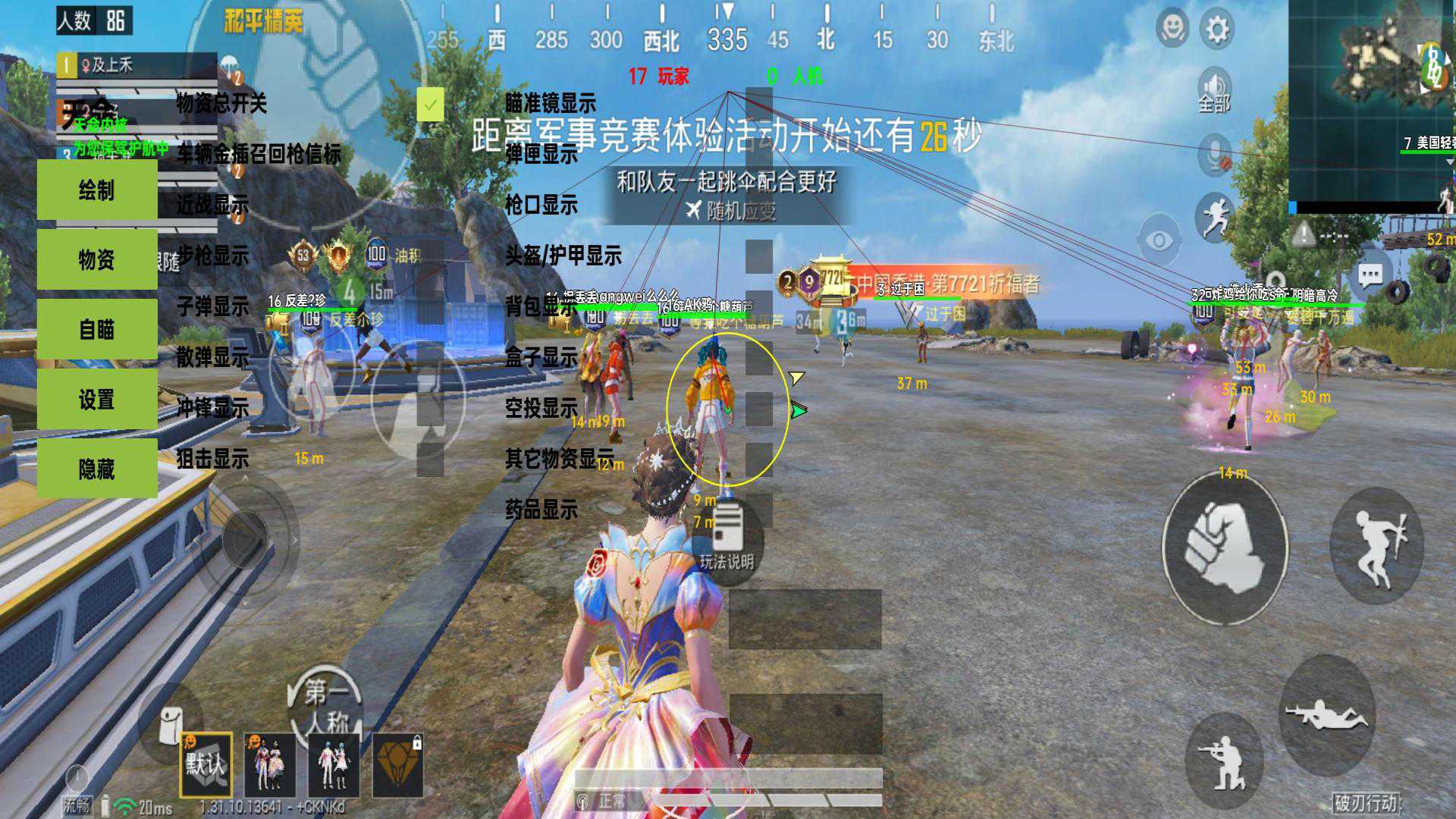 和平精英「青蛙直装」辅助，支持地铁